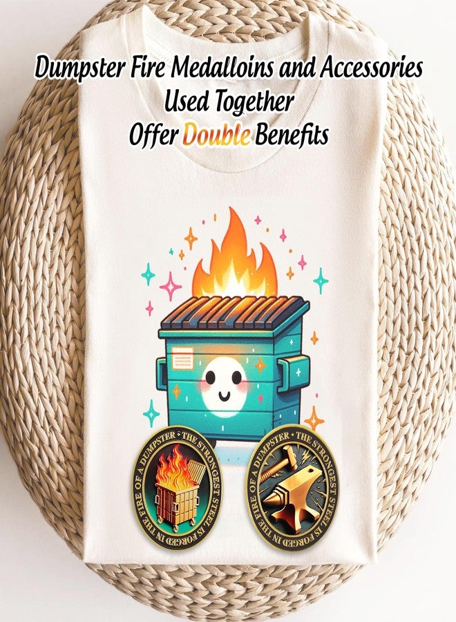 IELCJJ Original Dumpster Fire Challenge Coin - Strong Steel Mini Dumpster Fire Coin - Hilarious Funny Desk Accessories for Work - Coworker Go Away Token - Inspirational Gifts for Men Women Teacher - Image 5